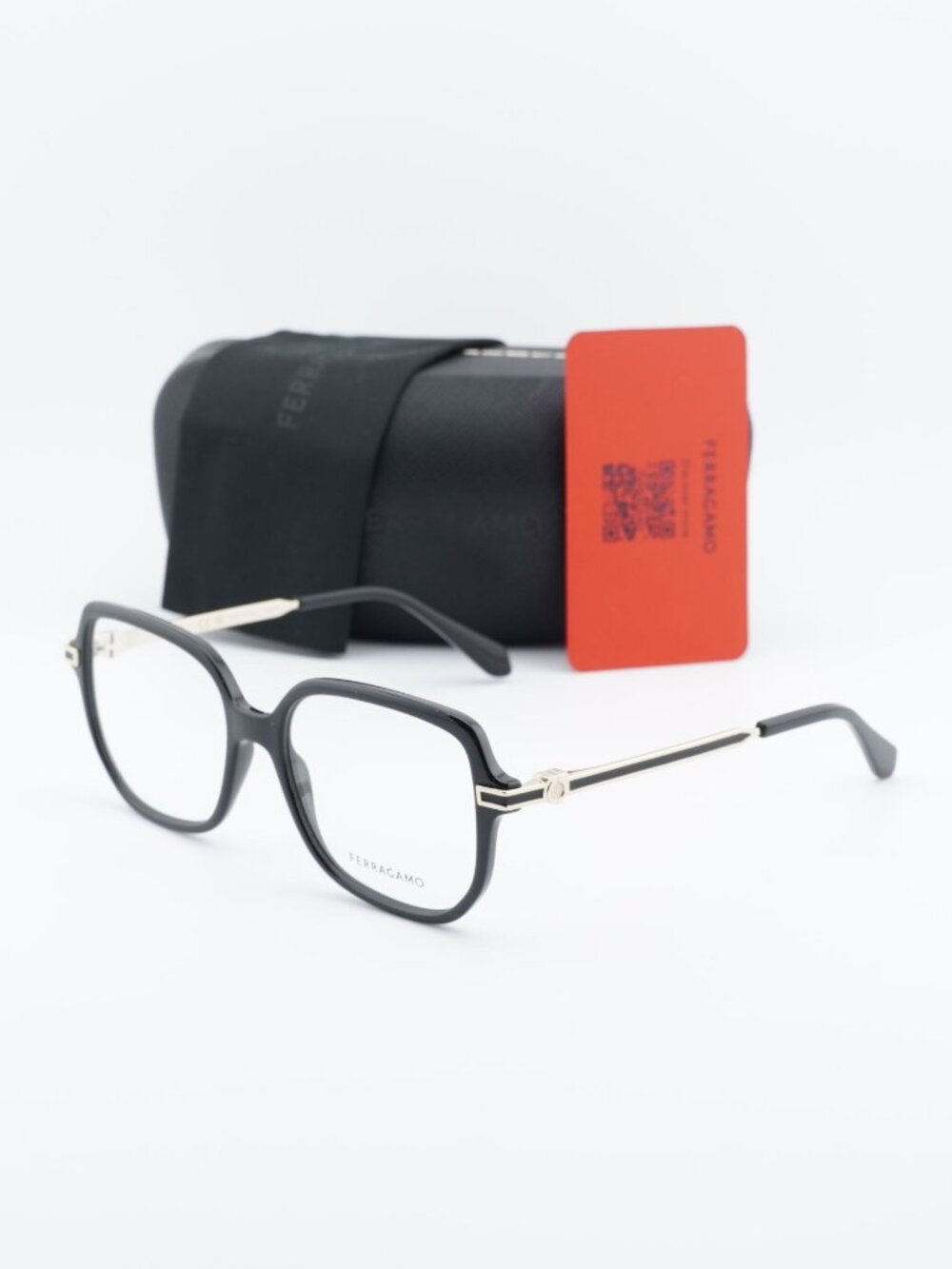 Salvatore Ferragamo SF3012 001 Square Eyeglasses 53mm – Black